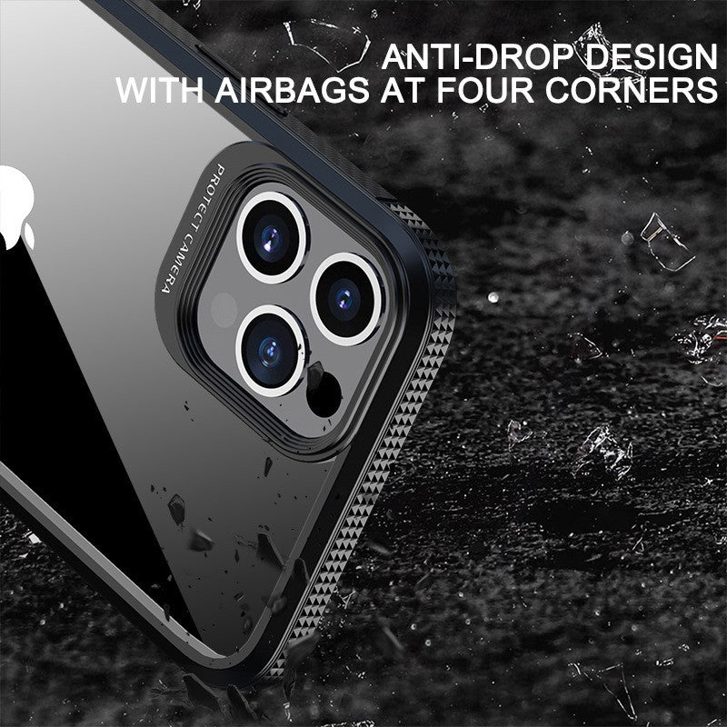 Husa Hibrid Defender MG Series pentru iPhone 14 Pro, Flippy, Protectie Antisoc, Negru-1