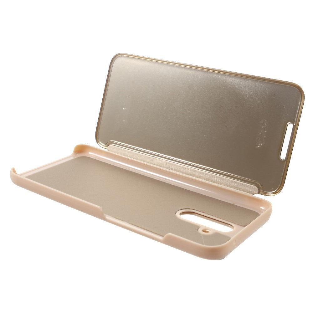 Husa Huawei Mate 20 Lite Flip Cover Oglinda Auriu-2