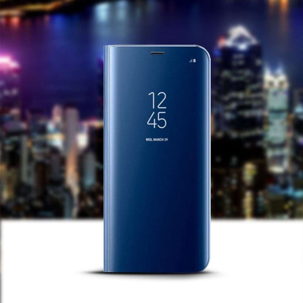 Husa Huawei Nova 5T Flip Cover Oglinda Albastru-2