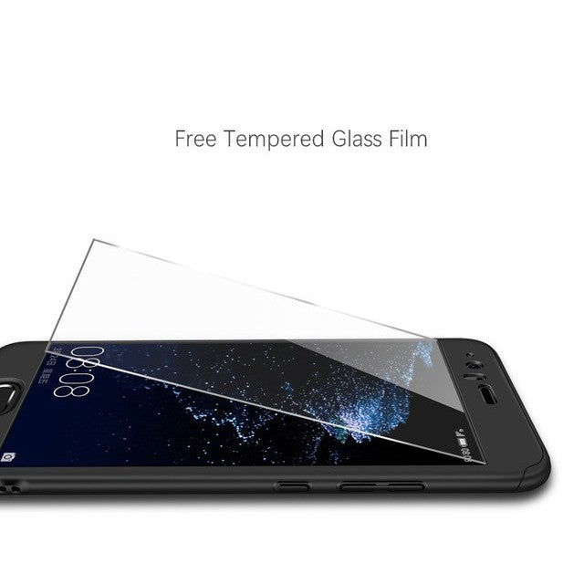 Husa Huawei P10 Plus Full Cover 360 Negru + Folie de protectie-3