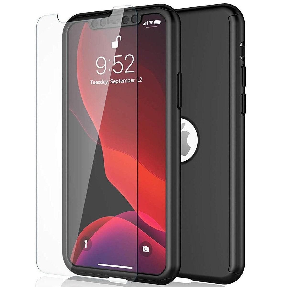 Husa Huawei P40 Lite E Full Cover 360 Negru + Folie de protectie-4