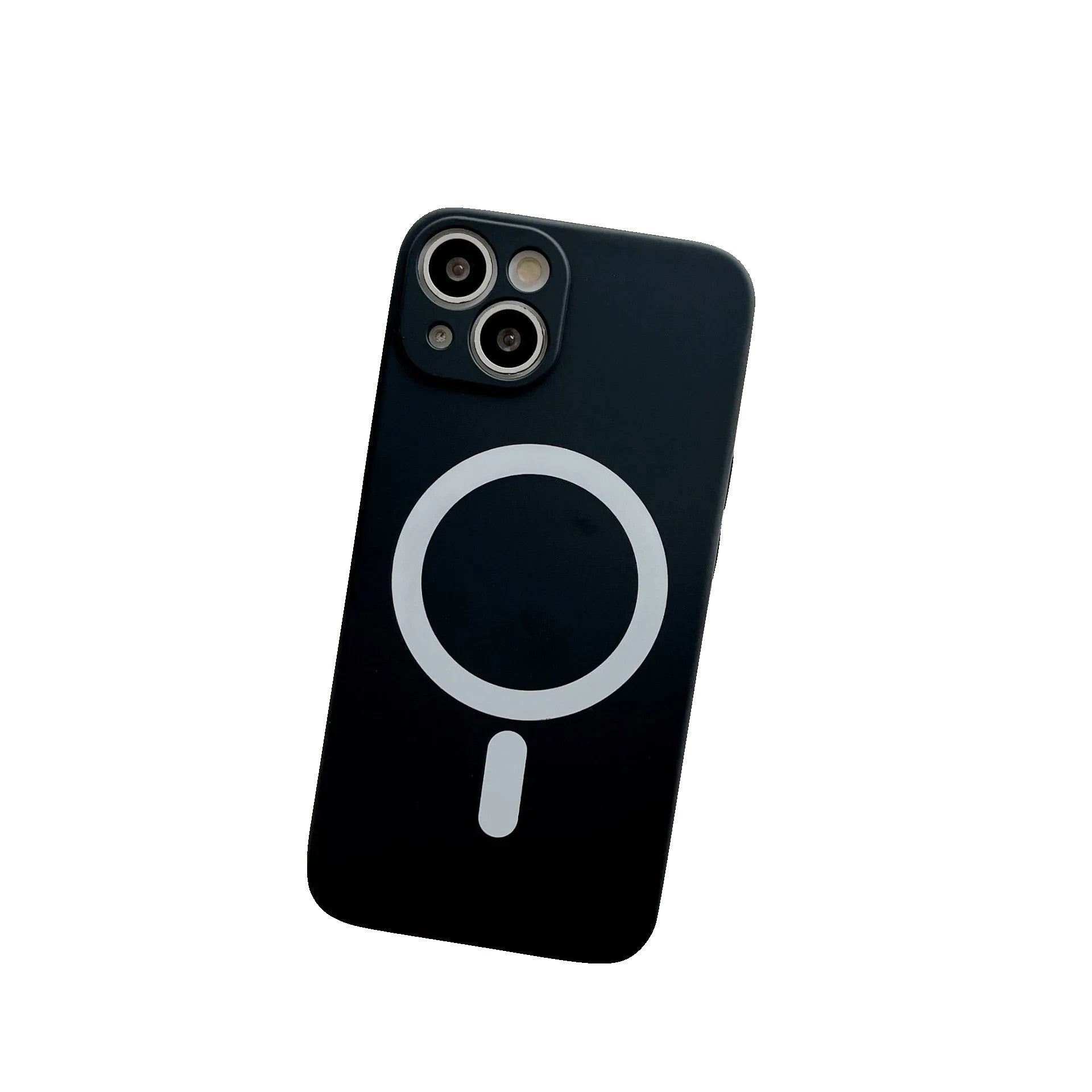 Husa MagSafe pentru Apple iPhone 14 Pro, Silicon, Protectie pentru camera, Magnetica, Incarcare Wireless, Flippy, Negru-2