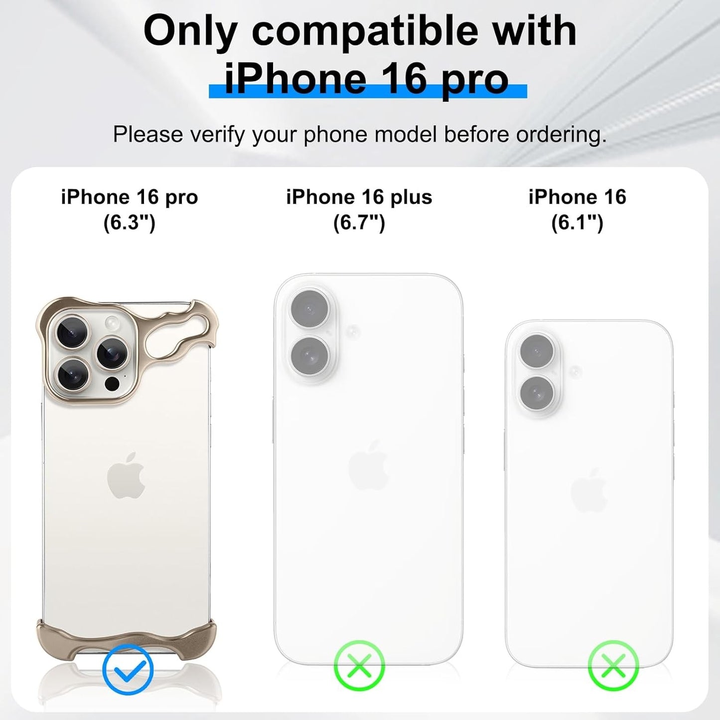 Husa Metalica Compatibila cu iPhone 16 Pro, Flippy, Protectie pentru Colturile Telefonului si Camera, Aliaj, Antisoc, Antizgariere, Auriu-5