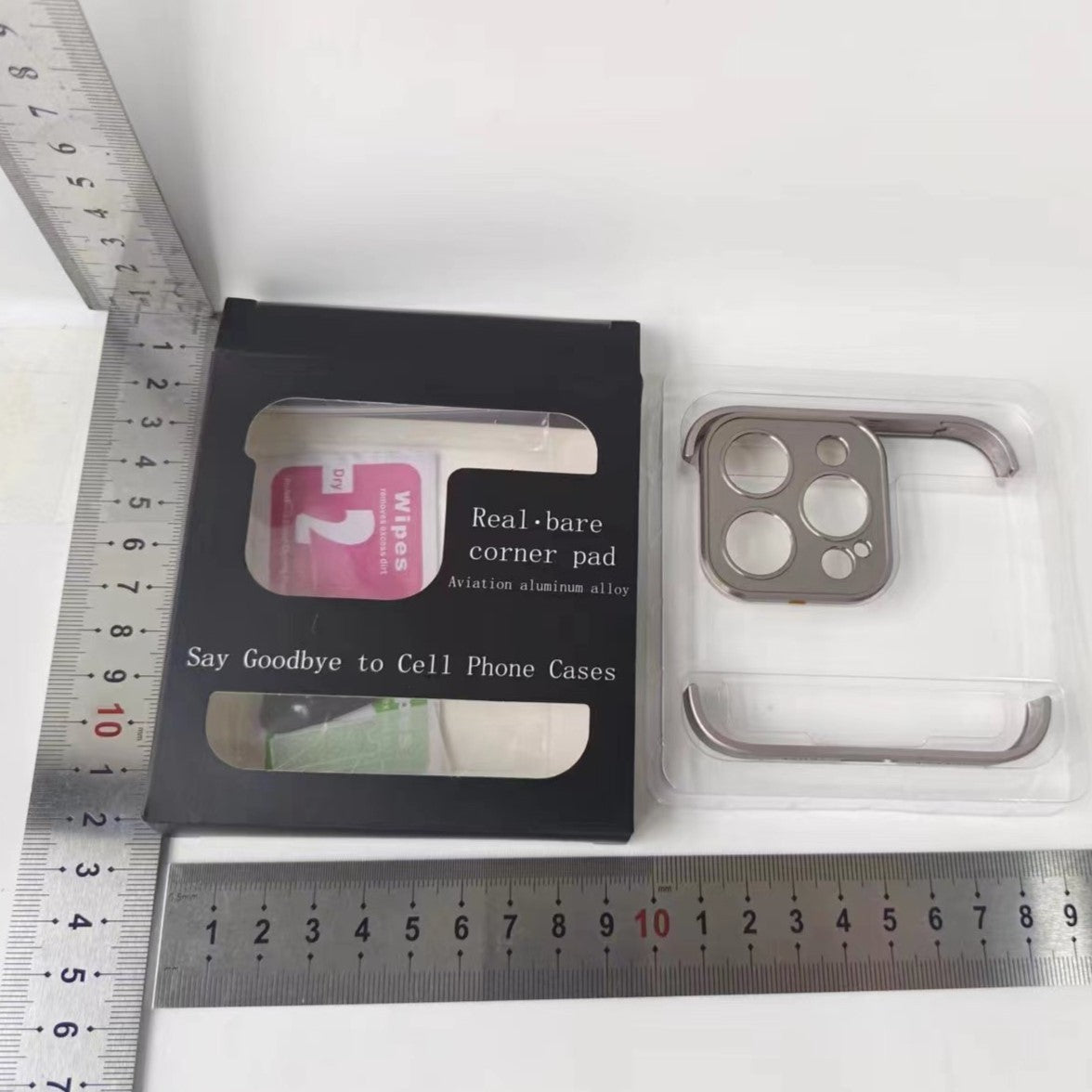 Husa Metalica Edgeless Compatibila cu iPhone 15 Pro, Flippy, Protectie pentru Colturi si Camera, Aliaj, Antisoc, Antizgariere, Gri Metalizat-2