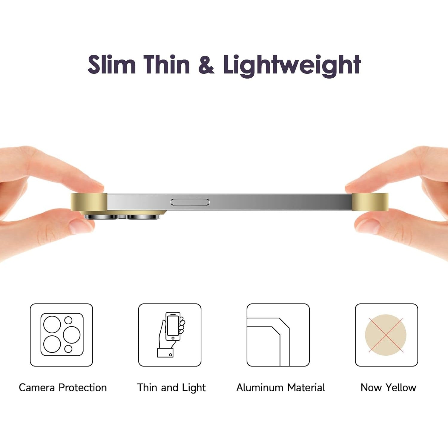 Husa Metalica Edgeless Compatibila cu iPhone 16 Plus, Flippy, Protectie pentru Colturi si Camera, Aliaj Aluminiu, Antisoc, Antizgariere, Auriu-6