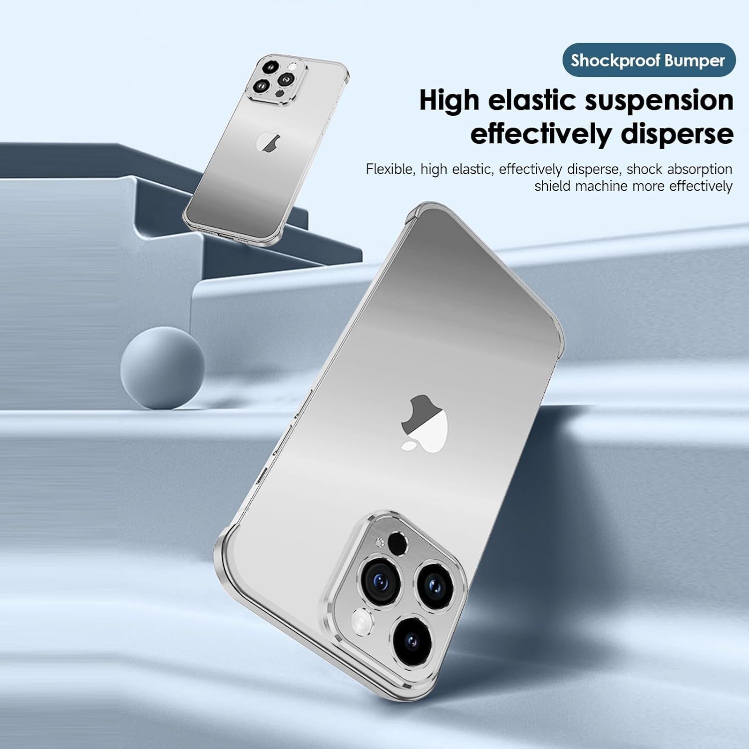 Husa Metalica Edgeless Compatibila cu iPhone 16 Pro, Flippy, Protectie pentru Colturi si Camera, Aliaj Aluminiu, Antisoc, Antizgariere, Argintiu Titan-2