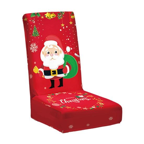 Husa pentru scaun, Flippy, Tematica Craciun, Model 4 Mos Craciun cu Sacul, Rosu-0