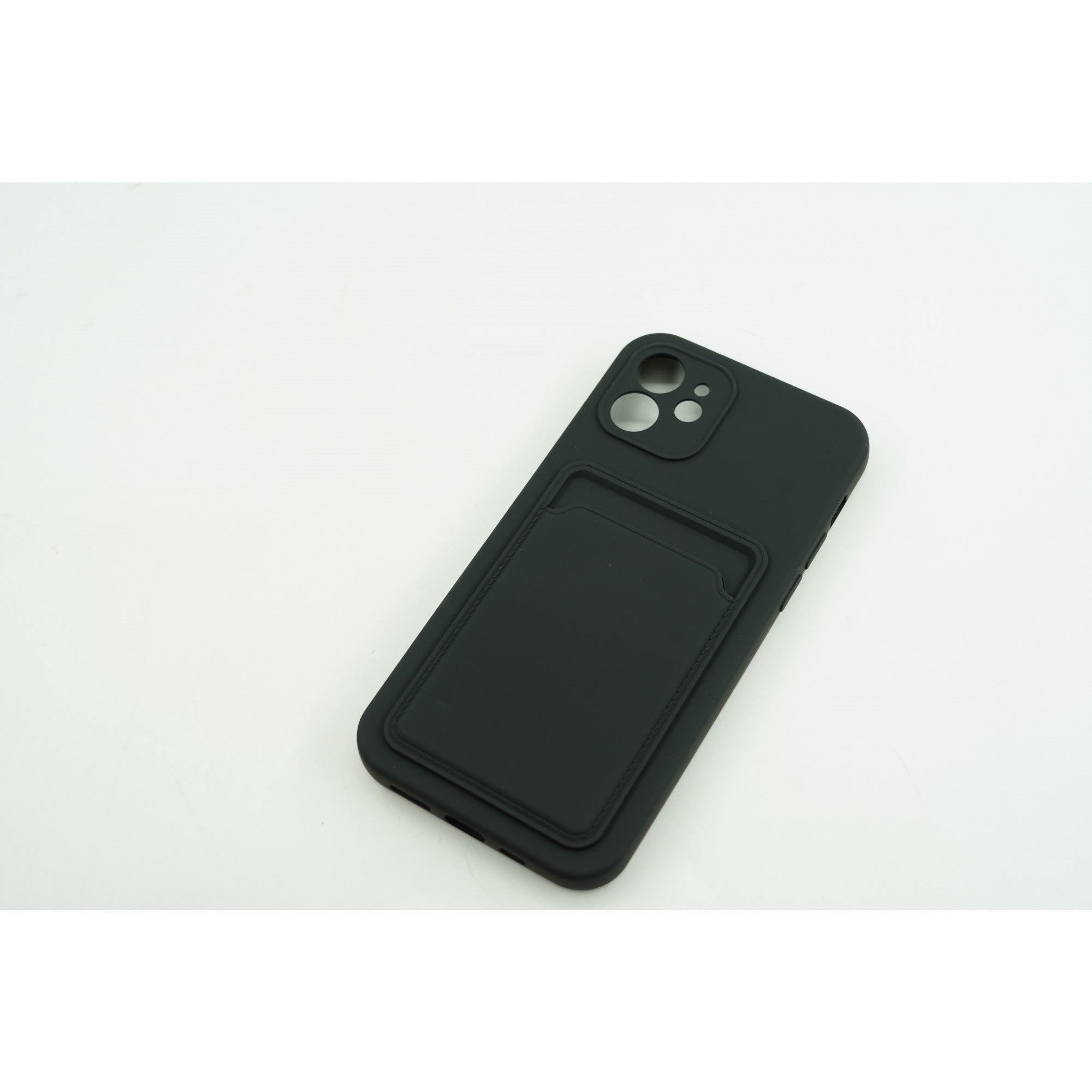 Husa protectie cu suport card compatibila cu Samsung A12 Negru-2