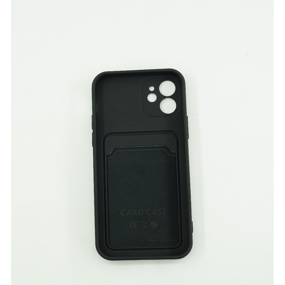 Husa protectie cu suport card compatibila cu Samsung A12 Negru-14