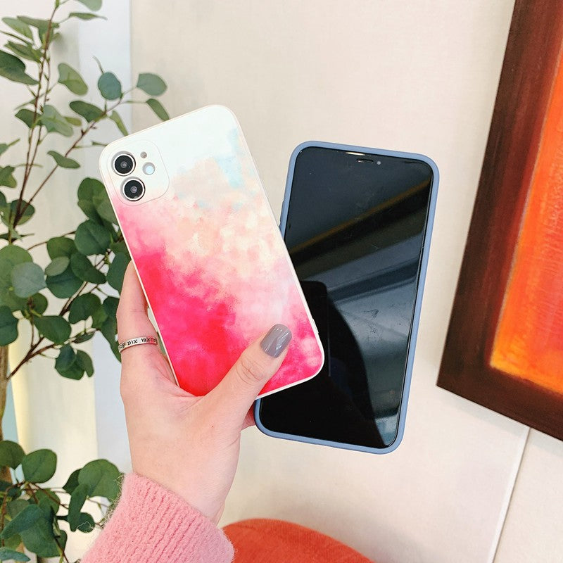 Husa protectie Flippy compatibila cu Apple iPhone 11 Pro Max Tpu Ombre, Galben/Roz-12