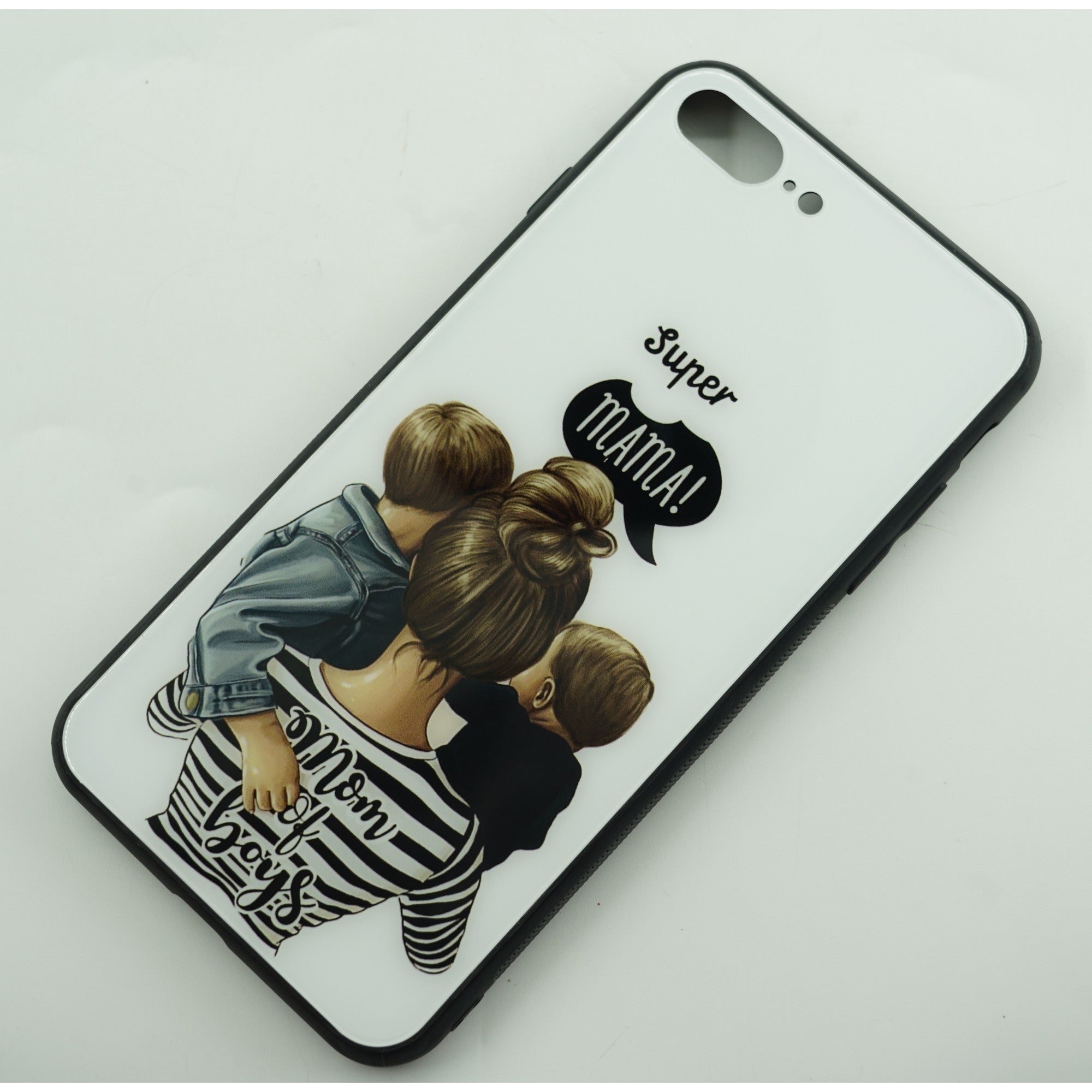 Husa protectie,Flippy, compatibila cu Apple iPhone 12 Pro Glass print Super Mom Multicolor-5