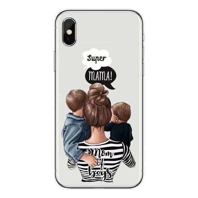 Husa protectie,Flippy, compatibila cu Apple iPhone 12 Pro Glass print Super Mom Multicolor-0