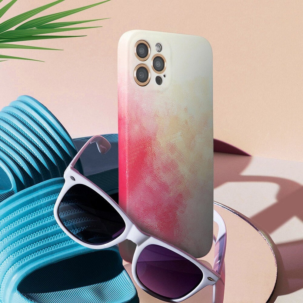 Husa protectie Flippy compatibila cu Apple iPhone 12 Pro Max Tpu Ombre, Roz/Galben-13