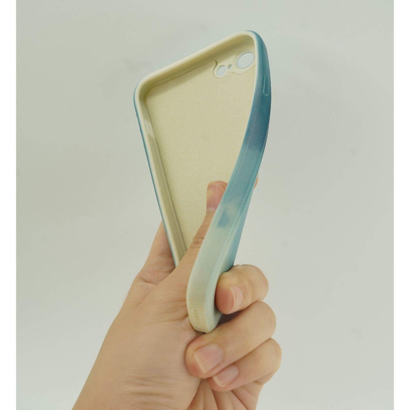 Husa protectie Flippy compatibila cu Apple iPhone 12 Pro Tpu Ombre, Verde/Alb-3