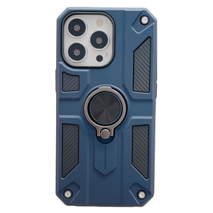 Husa protectie Flippy compatibila cu Apple iPhone 13 Defender Model 5 cu suport prindere inel,Albastru-0