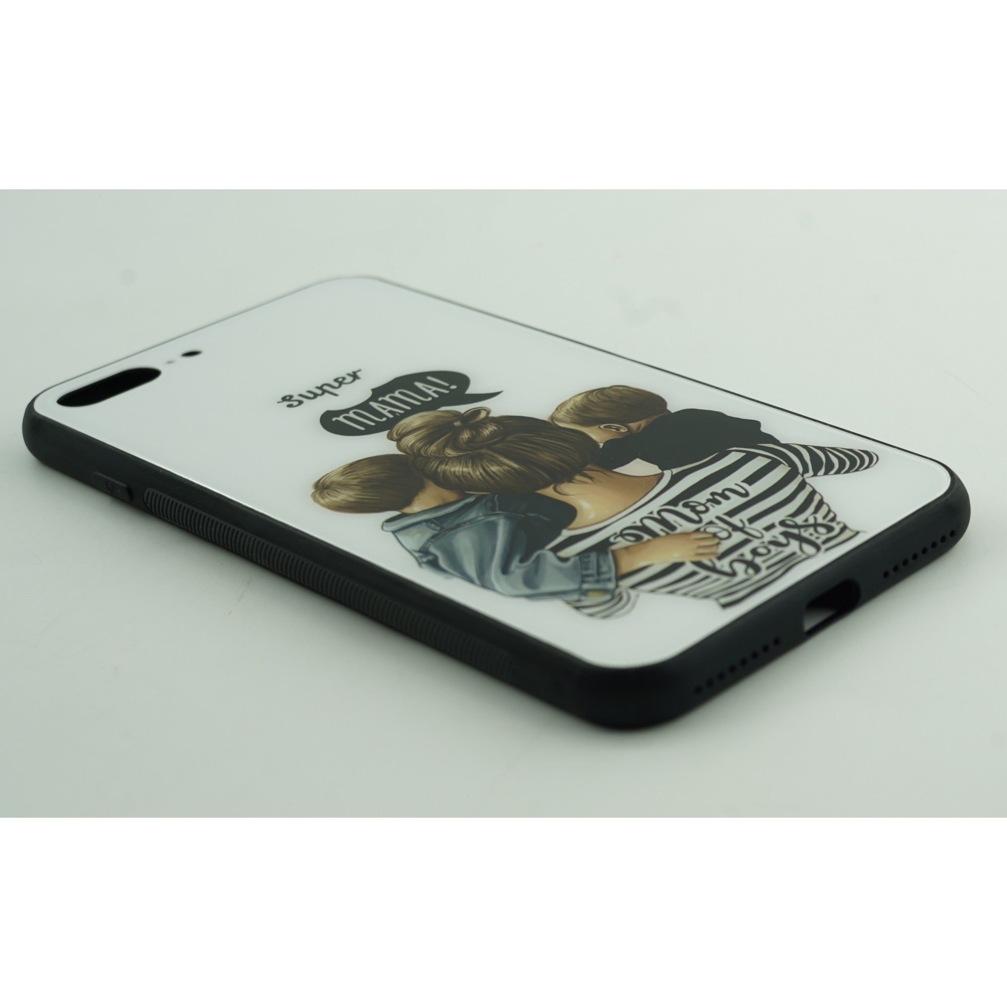 Husa protectie Flippy compatibila cu Apple iPhone 13 Glass print Super Mom Multicolor-4