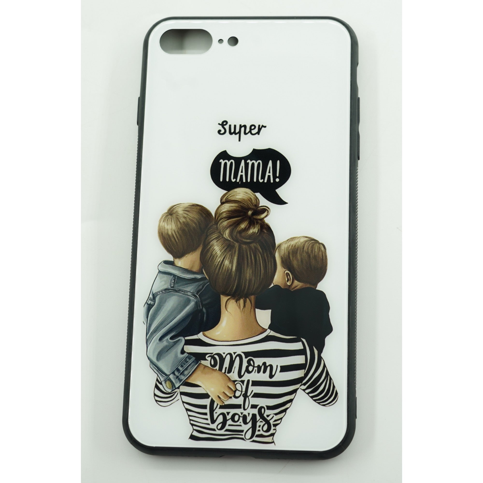 Husa protectie Flippy compatibila cu Apple iPhone 13 Pro Glass print Super Mom Multicolor-2