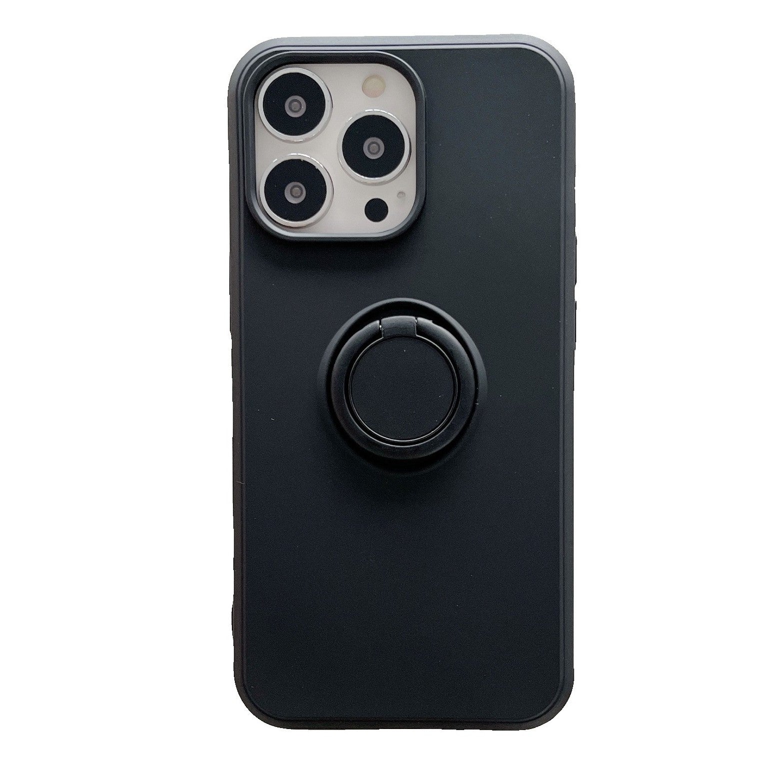 Husa protectie Flippy compatibila cu Samsung A32 4G Liquid Silicone Ring cu suport rotativ Negru-0
