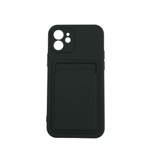 Husa protectie Flippy cu suport card compatibila cu Apple iPhone 12 Negru-0