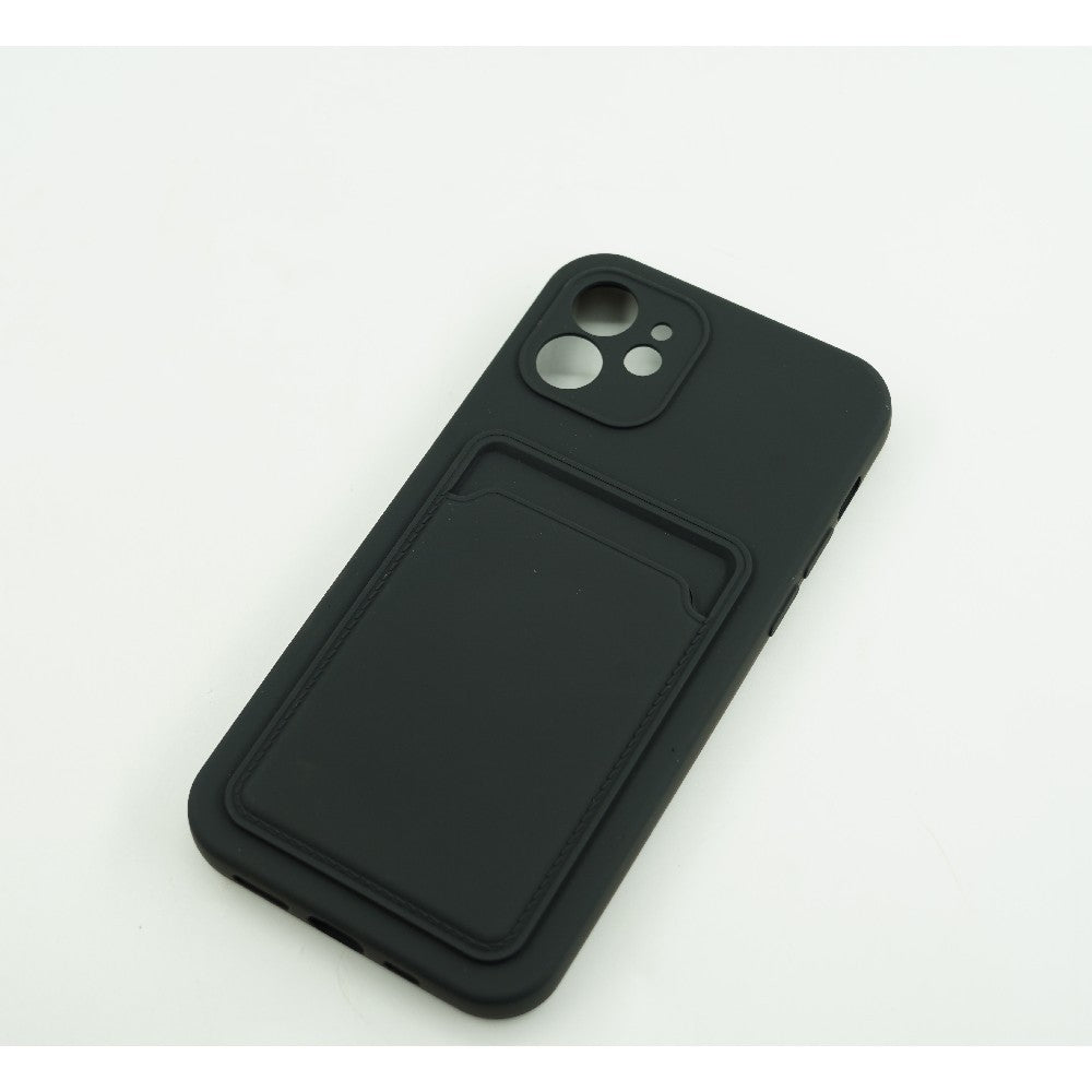 Husa protectie Flippy cu suport card compatibila cu Apple iPhone 12 Pro Max Negru-7