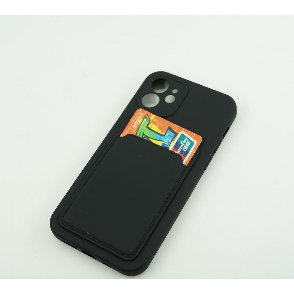 Husa protectie Flippy cu suport card compatibila cu Apple iPhone 12 Pro Max Negru-9