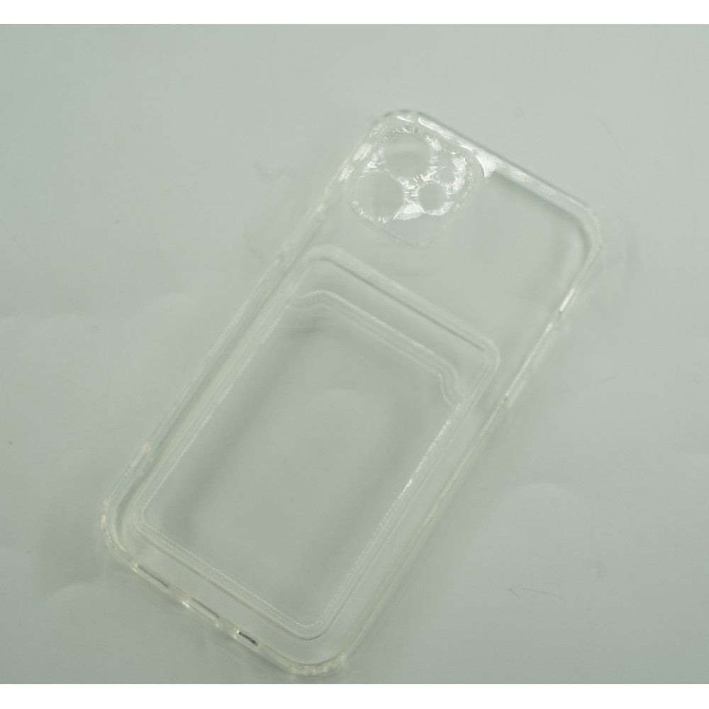 Husa protectie Flippy cu suport card compatibila cu Apple iPhone 12 Pro Max Transparent-4