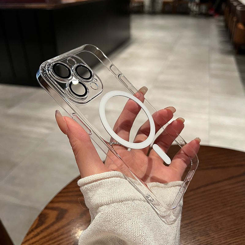 Husa protectie Flippy pentru Apple iPhone  11, MagSafe Silicone, Protectie si folie camera inclusa, protectie camera, Transparent-5