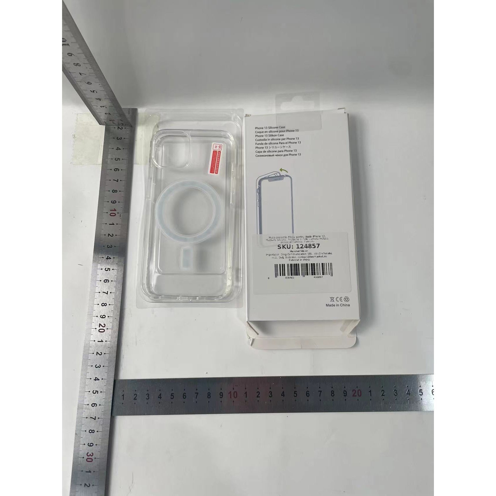 Husa protectie Flippy pentru Apple iPhone 13, MagSafe Silicone, Protectie si folie camera inclusa, protectie camera, Fumuriu-4