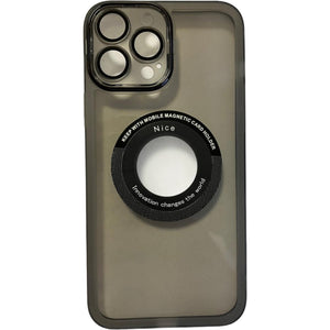 Husa protectie Flippy pentru Apple iPhone 13 Pro decupaj logo, magnetica, Protectie Camera, Negru-0