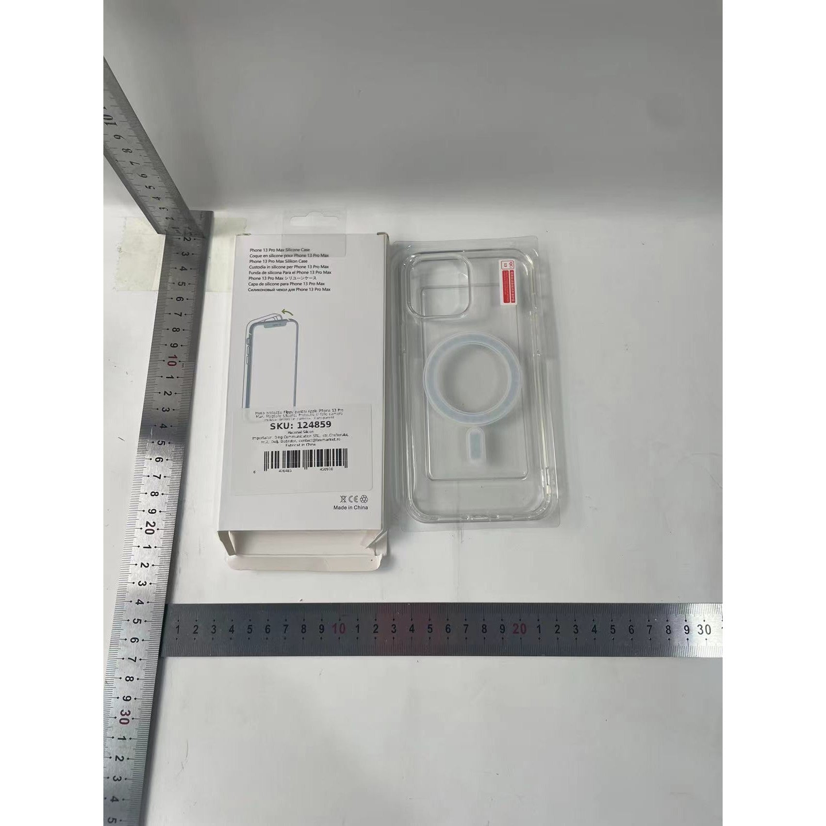 Husa protectie Flippy pentru Apple iPhone 13 Pro Max, MagSafe Silicone, Protectie si folie camera inclusa, protectie camera, Transparent-6