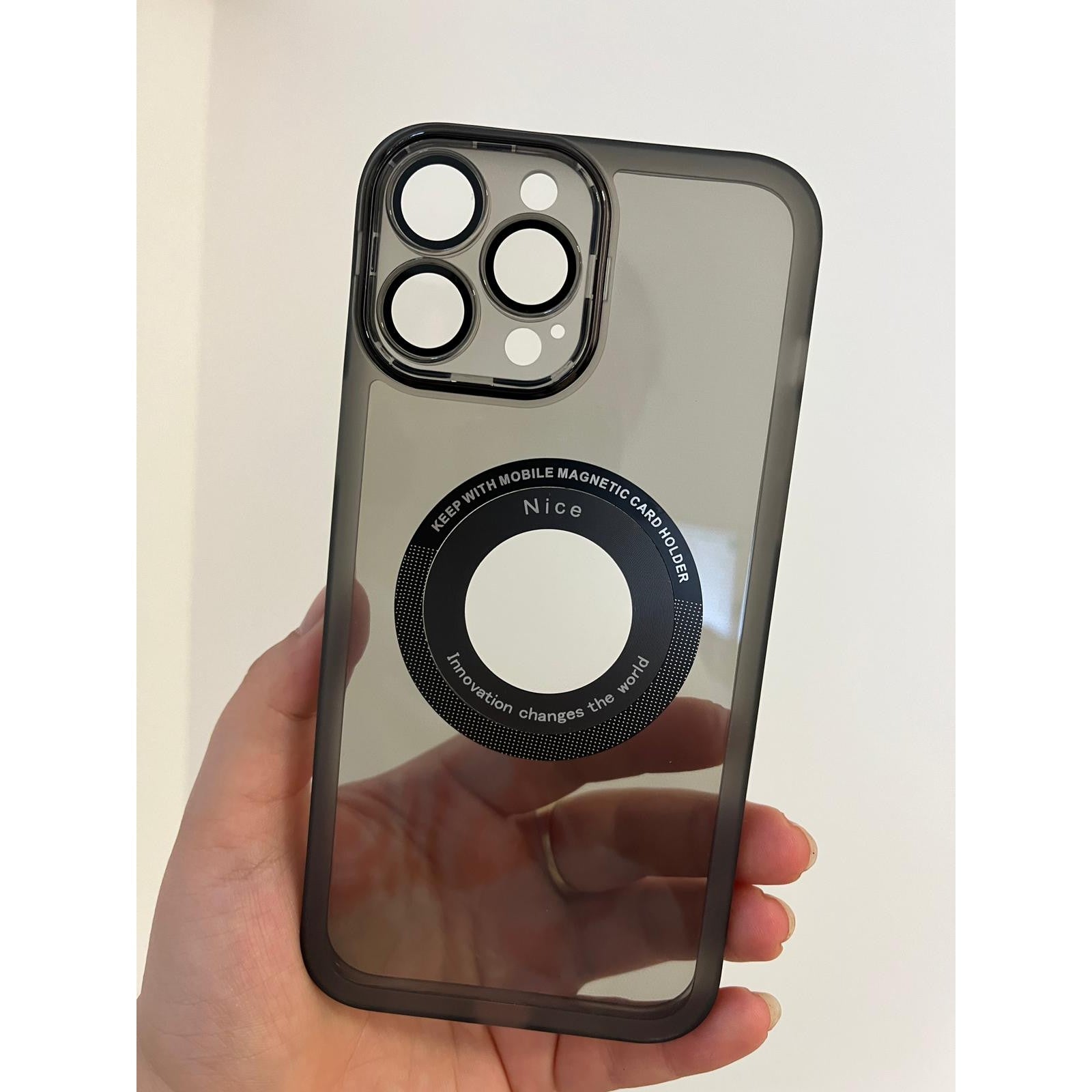 Husa protectie Flippy pentru Apple iPhone 14 Pro Max decupaj logo, magnetica, Protectie Camera, Negru-3