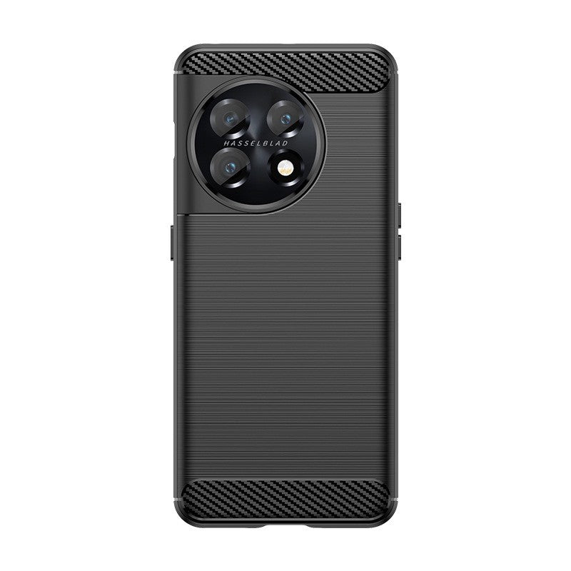 Husa Protectie, Flippy, pentru OnePlus 11, TPU Carbon, Negru-0