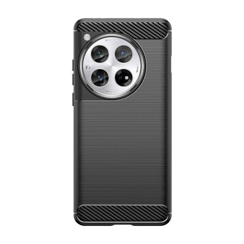 Husa Protectie, Flippy, pentru OnePlus 12, TPU Carbon, Negru-0