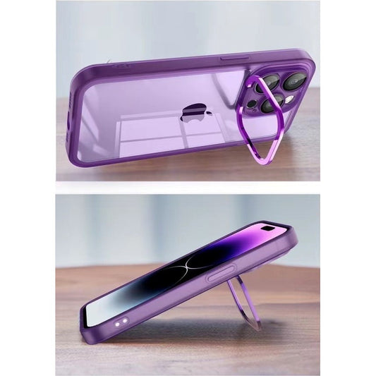 Husa protectie Flippy pentru Samsung A03 Electroplated cu suport pentru camera, 1.5 mm grosime, protectie camera, Mov-1
