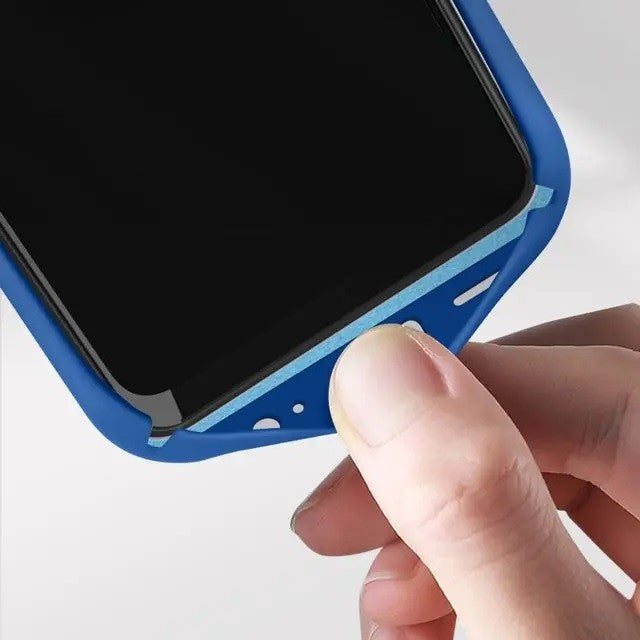 Husa protectie Flippy pentru Samsung A22 5G Liquid Silicone Albastru Inchis-3