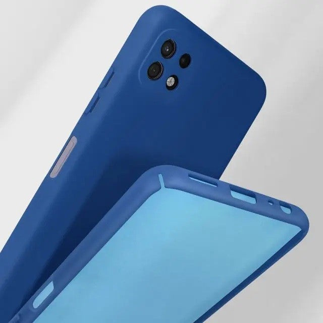 Husa protectie Flippy pentru Samsung A22 5G Liquid Silicone Albastru Inchis-5