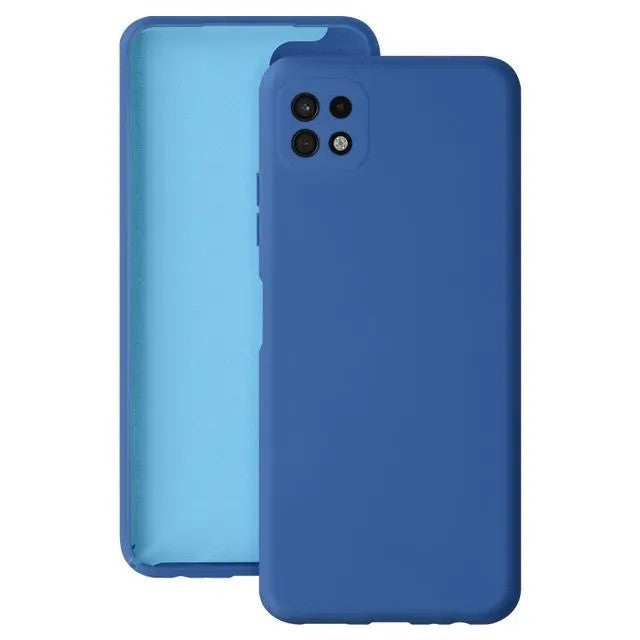 Husa protectie Flippy pentru Samsung A22 5G Liquid Silicone Albastru Inchis-0