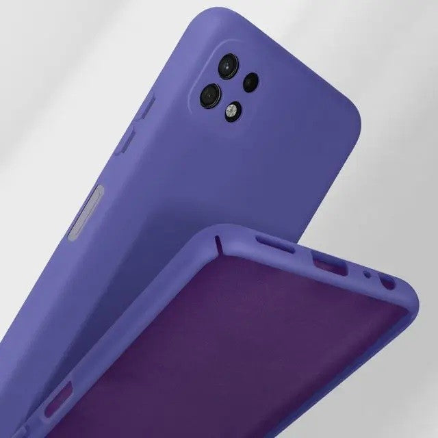 Husa protectie Flippy pentru Samsung A22 5G Liquid Silicone Mov-5