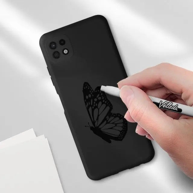 Husa protectie Flippy pentru Samsung A22 5G Liquid Silicone Negru-2