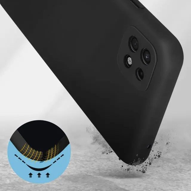 Husa protectie Flippy pentru Samsung A22 5G Liquid Silicone Negru-8