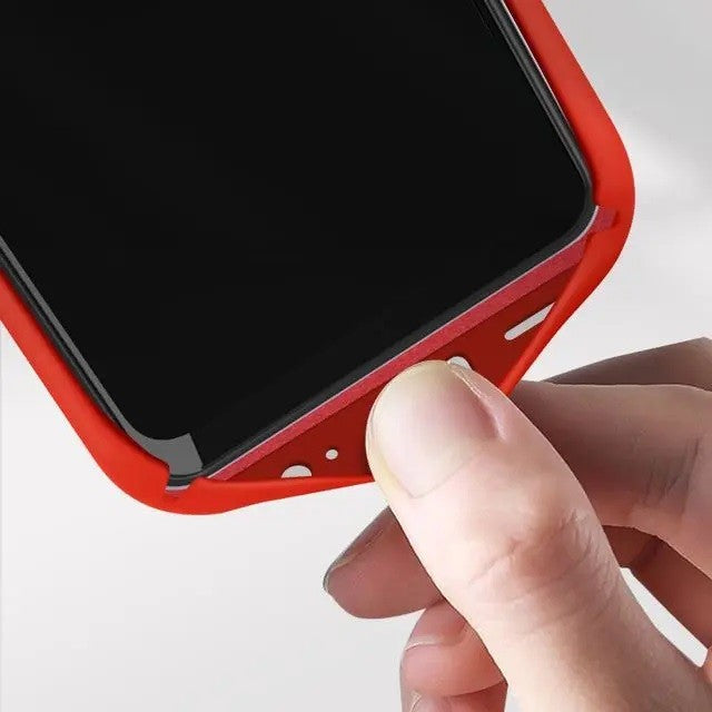 Husa protectie Flippy pentru Samsung A22 5G Liquid Silicone Rosu-3