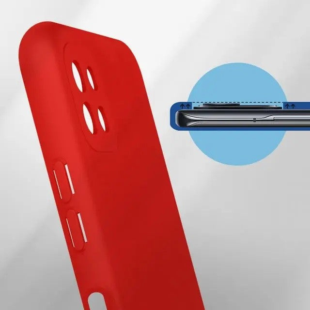 Husa protectie Flippy pentru Samsung A22 5G Liquid Silicone Rosu-4