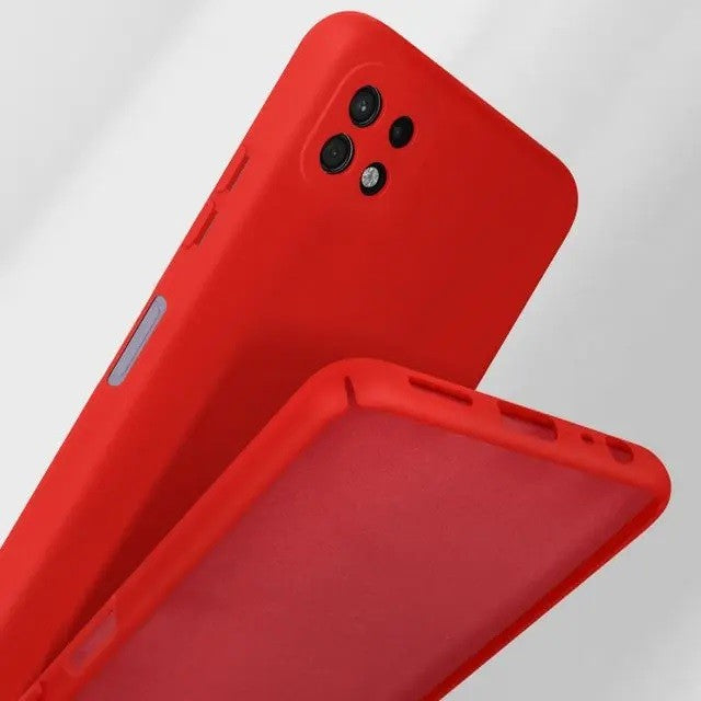 Husa protectie Flippy pentru Samsung A22 5G Liquid Silicone Rosu-5