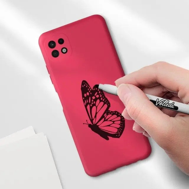 Husa protectie Flippy pentru Samsung A22 5G Liquid Silicone Roz Fuchsia/Roz-1