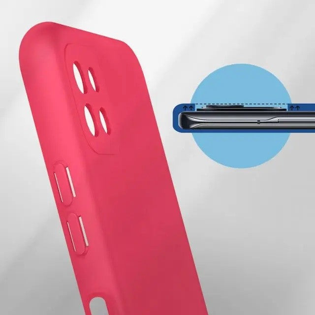 Husa protectie Flippy pentru Samsung A22 5G Liquid Silicone Roz Fuchsia/Roz-3