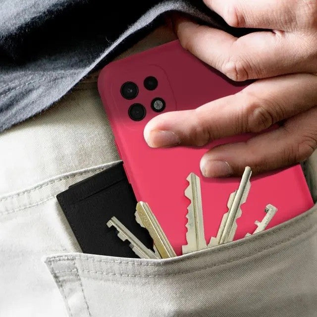 Husa protectie Flippy pentru Samsung A22 5G Liquid Silicone Roz Fuchsia/Roz-5