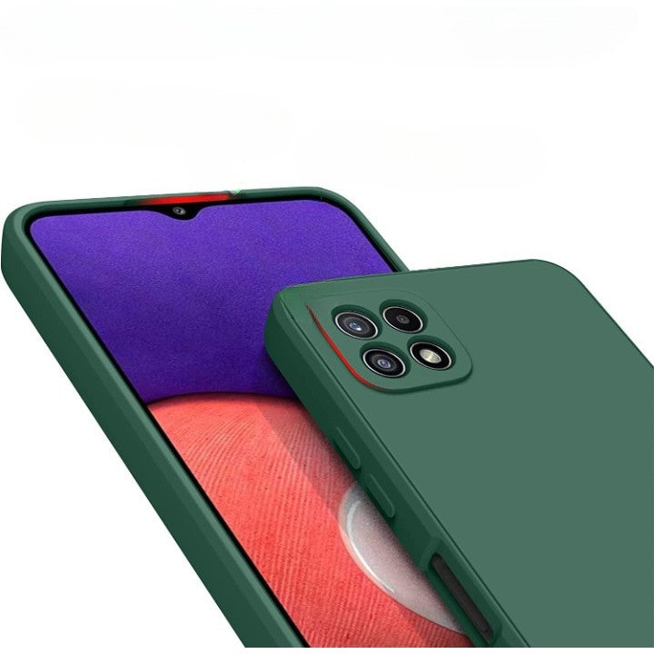 Husa protectie Flippy pentru Samsung A22 5G Liquid Silicone Verde-1