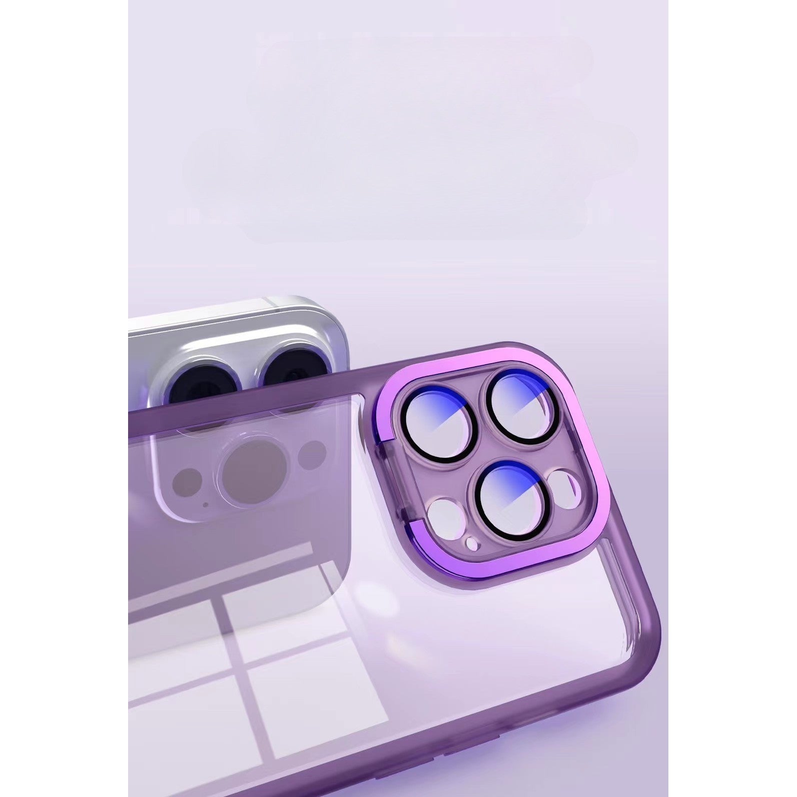 Husa protectie Flippy pentru Samsung A23 5G Electroplated cu suport pentru camera, 1.5 mm grosime, protectie camera, Mov-3