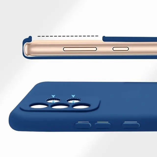 Husa protectie Flippy pentru Samsung A53 5G Liquid Silicone Albastru Inchis-4