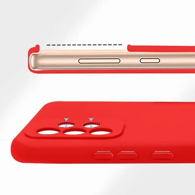 Husa protectie Flippy pentru Samsung A53 5G Liquid Silicone Rosu-3